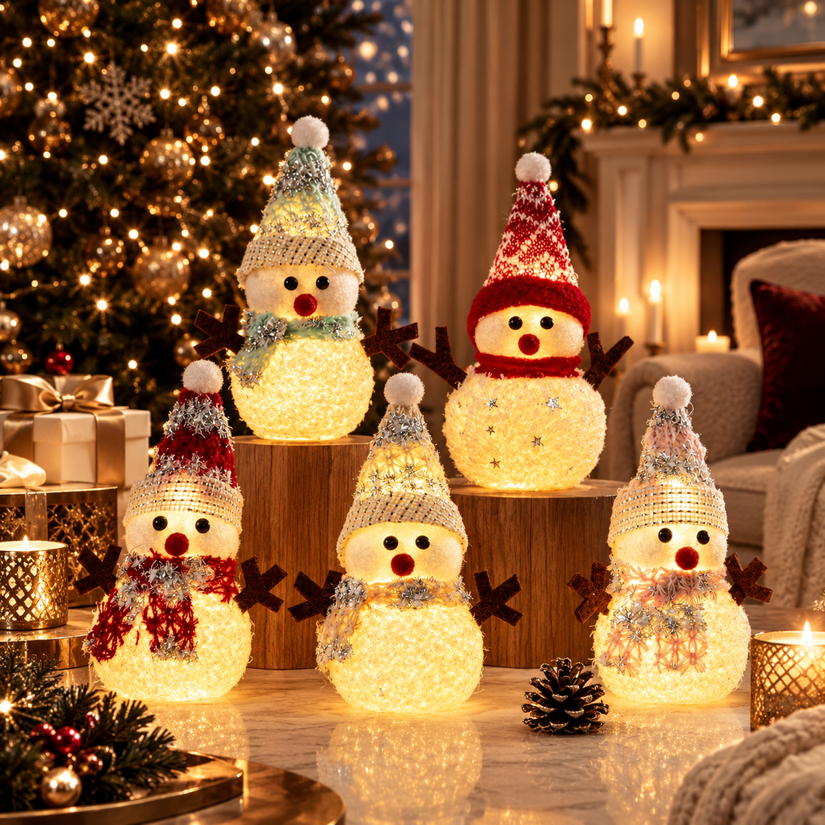 Velmmont Snow — Muñecos de Nieve con Luz LED
