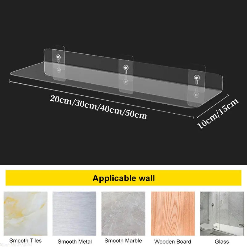 Velmmont CrystalShelf — Estante Acrílico Flotante